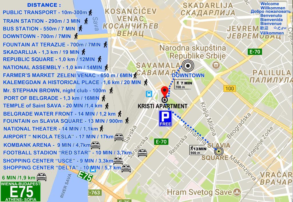 Kristi Lux Apartment Center Free Parking Fast Wifi Belgrád Kültér fotó